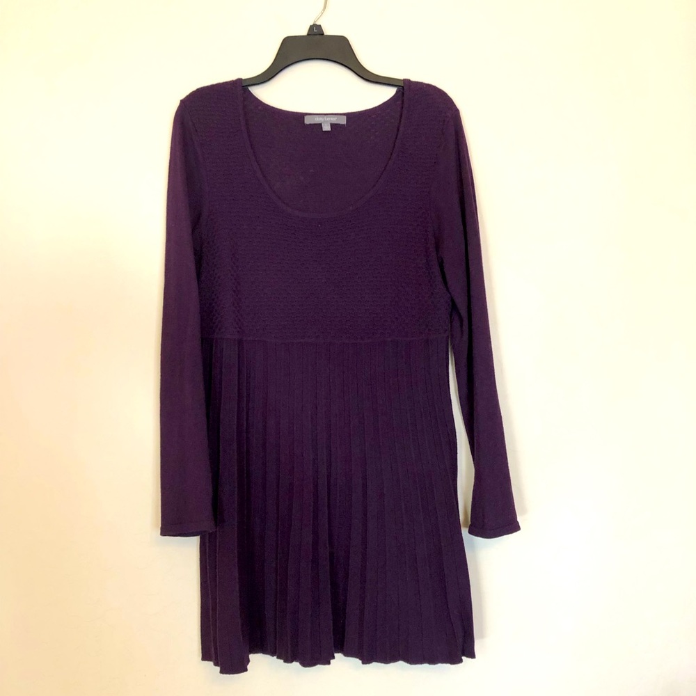 Long sleeve knit deep eggplant color dress/tunic.